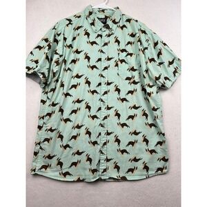 Super Massive Boston Terrier Print Button Down Mens XL Novelty Dog Shirt